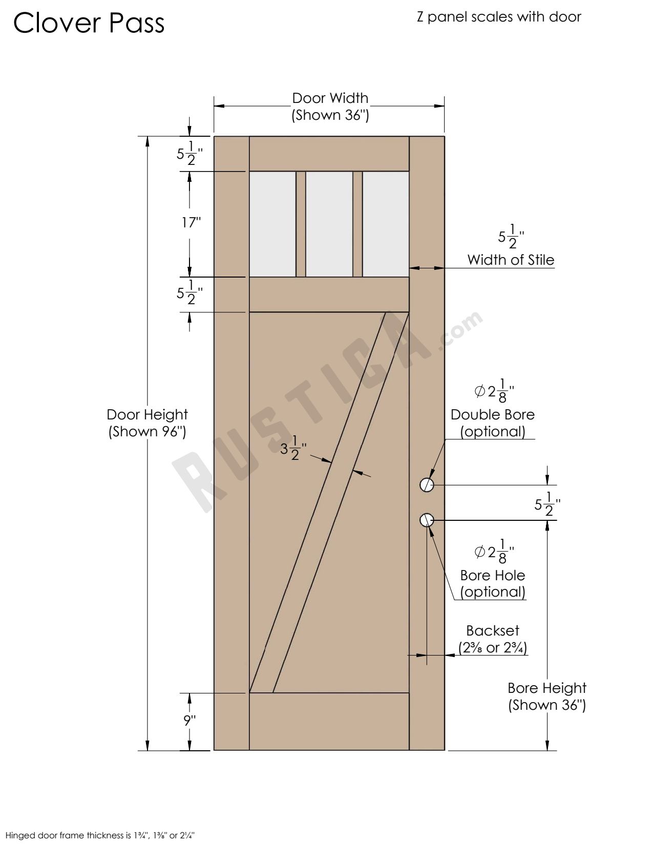 Clover Pass Exterior Slab Door | Rustica